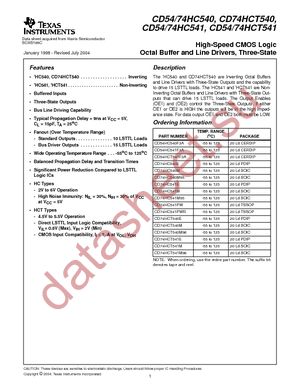 CD74HC540M datasheet  